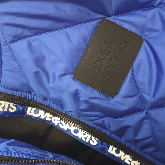 Love & Sports Quilted Vest with Hood Royal Blue Size S 4/6 - Picture 4 of 12
